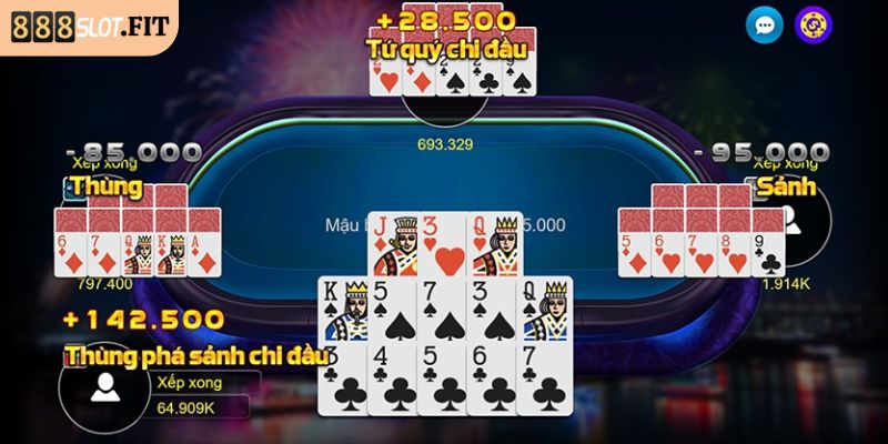 Mậu Binh 888SLOT – Sắp Xếp Bài Thông Minh Chinh Phục Đối Thủ 2 Xác định thắng thua dễ hiểu