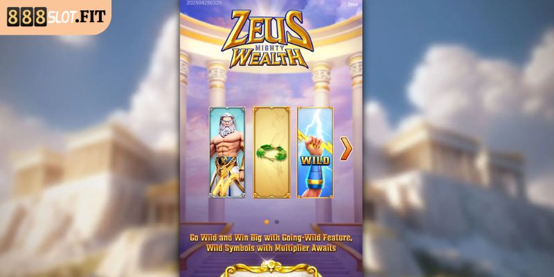 Zeus Mighty Wealth 888SLOT - Vận May Trên Các Vòng Quay 1 Tổng quan về tựa game nổ hũ Zeus Mighty Wealth 888SLOT